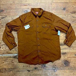 Brown wrangler button down